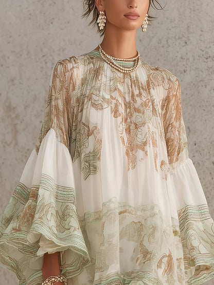 Estrella - Minivestido con estampado ornamental