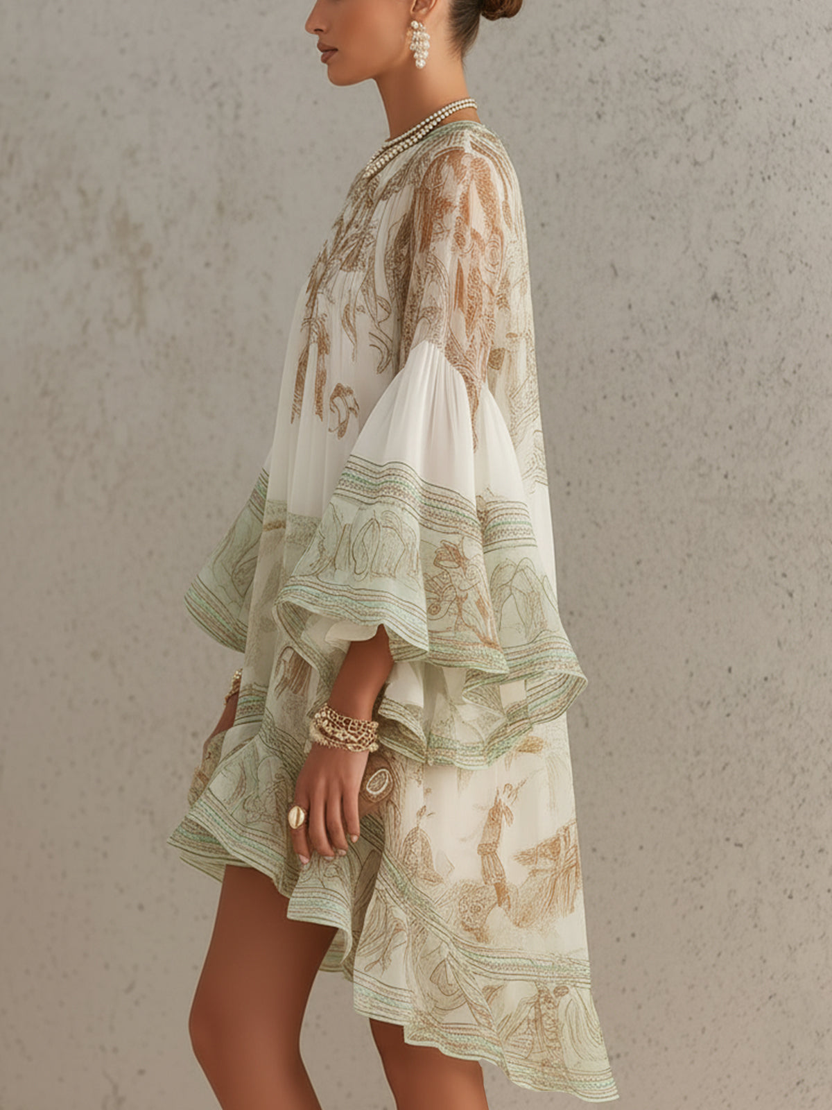 Estrella - Minivestido con estampado ornamental