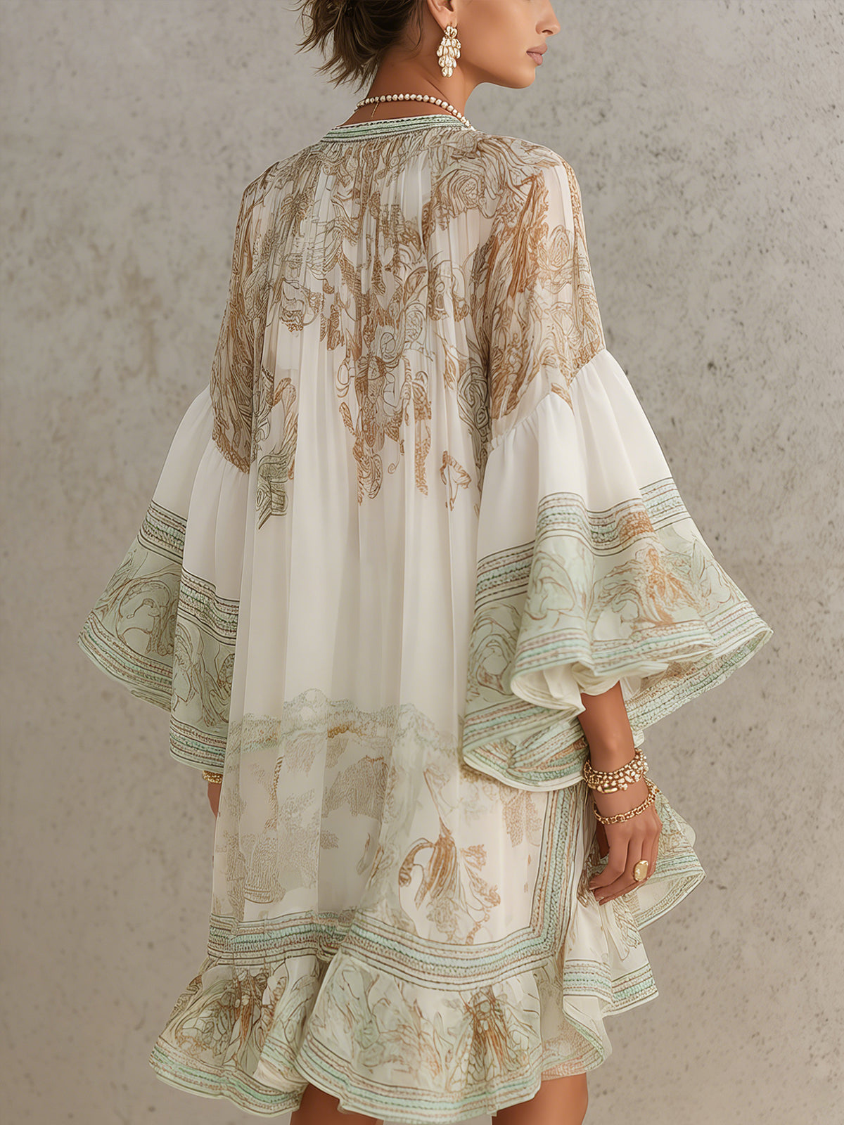 Estrella - Minivestido con estampado ornamental