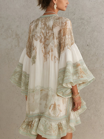 Estrella - Minivestido con estampado ornamental