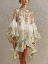 Estrella - Minivestido con estampado ornamental