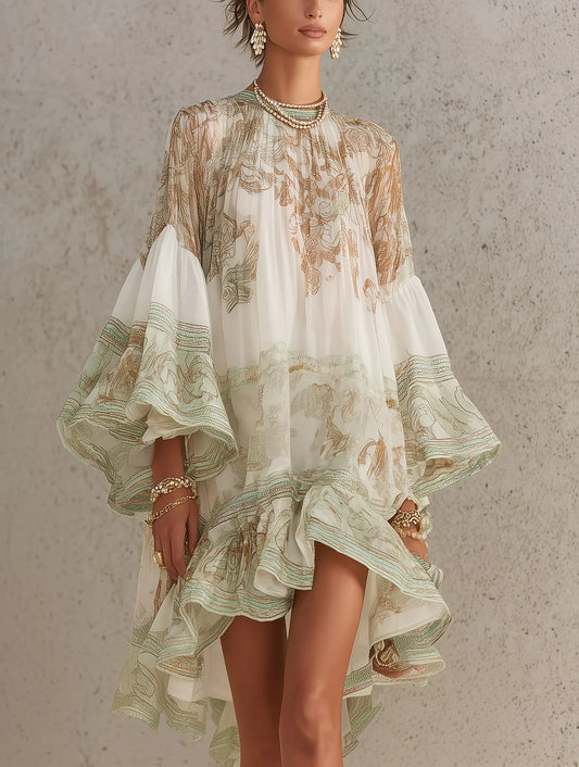 Estrella - Minivestido con estampado ornamental