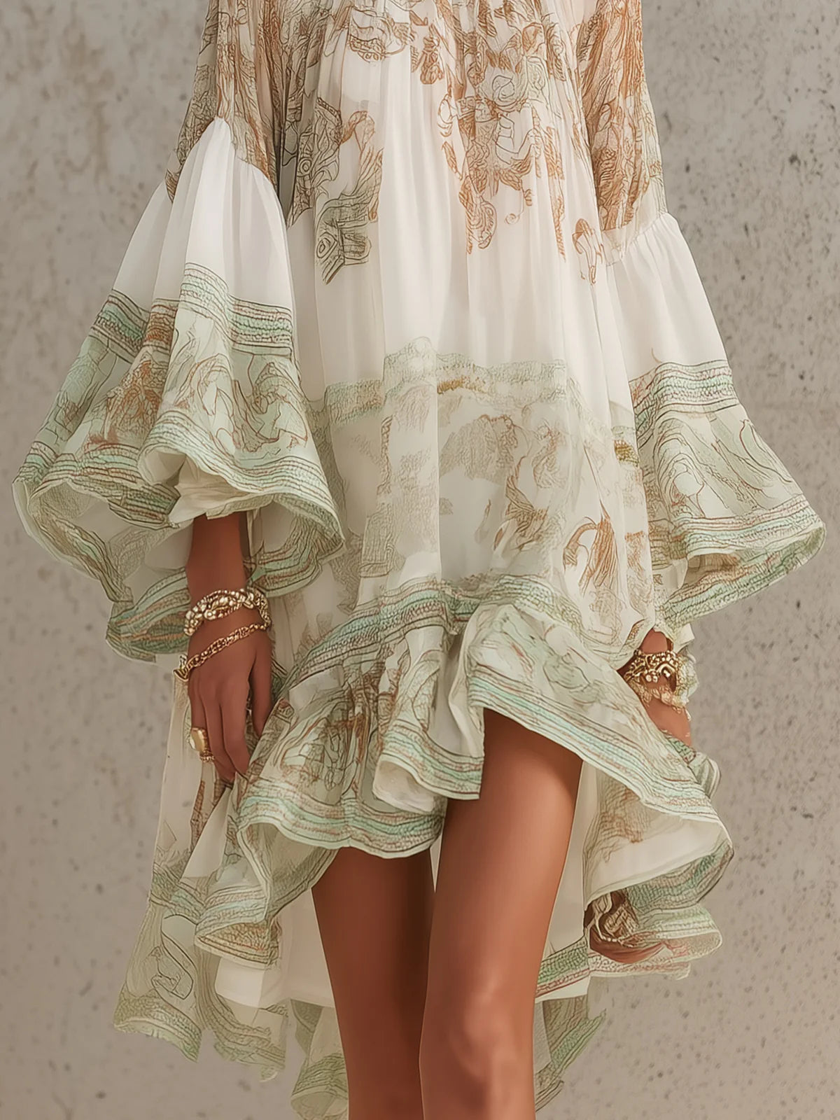 Estrella - Minivestido con estampado ornamental