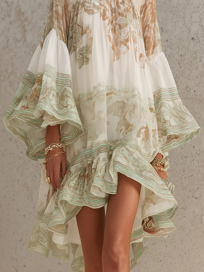 Estrella - Minivestido con estampado ornamental