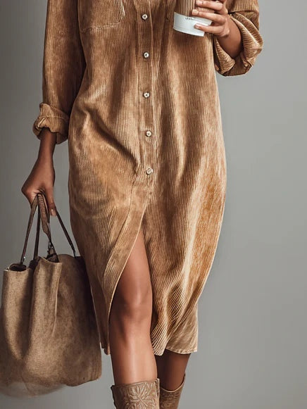 Elena | Vestido Midi de Terciopelo