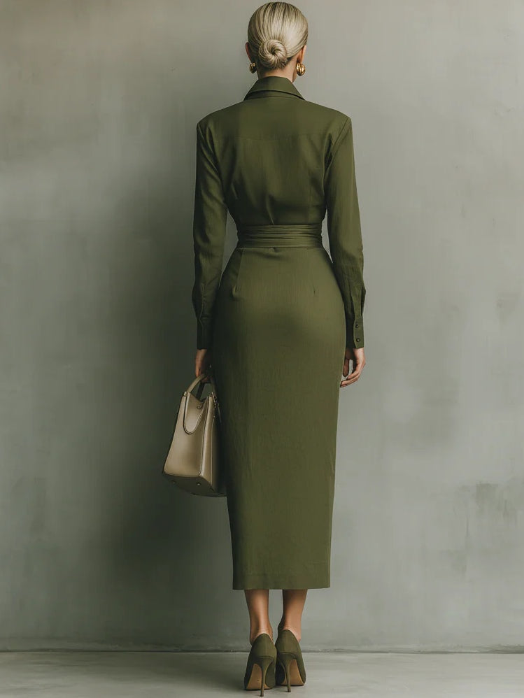 Lorena | Vestido maxi entallado elegante