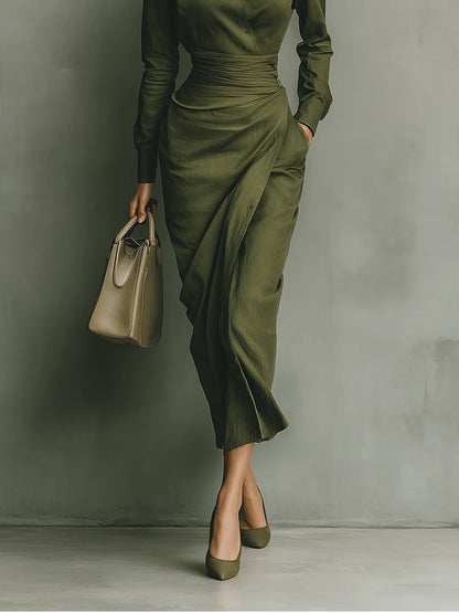 Lorena | Vestido maxi entallado elegante
