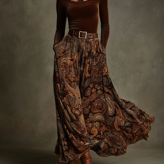 Inmaculada | Conjunto vintage y falda maxi