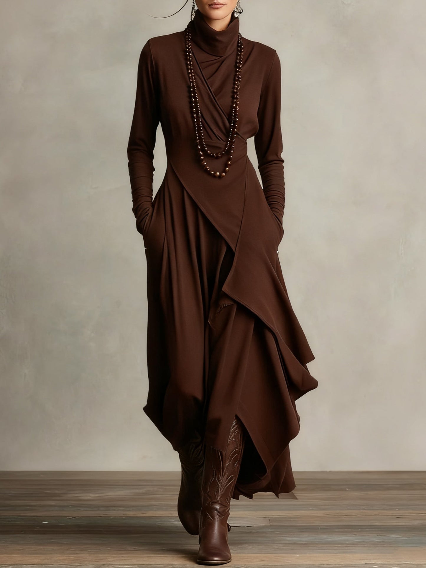 Sonia | Vestido Maxi de Cuello Alto