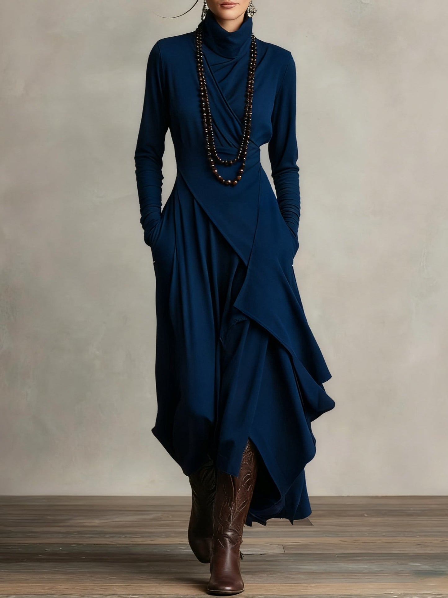 Sonia | Vestido Maxi de Cuello Alto