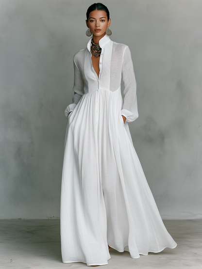 Elena | Vestido maxi minimalista