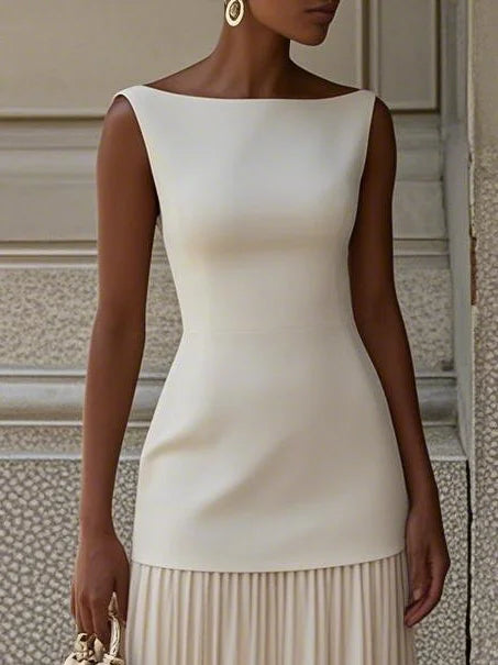 Cristina | Vestido largo plisado de diseño