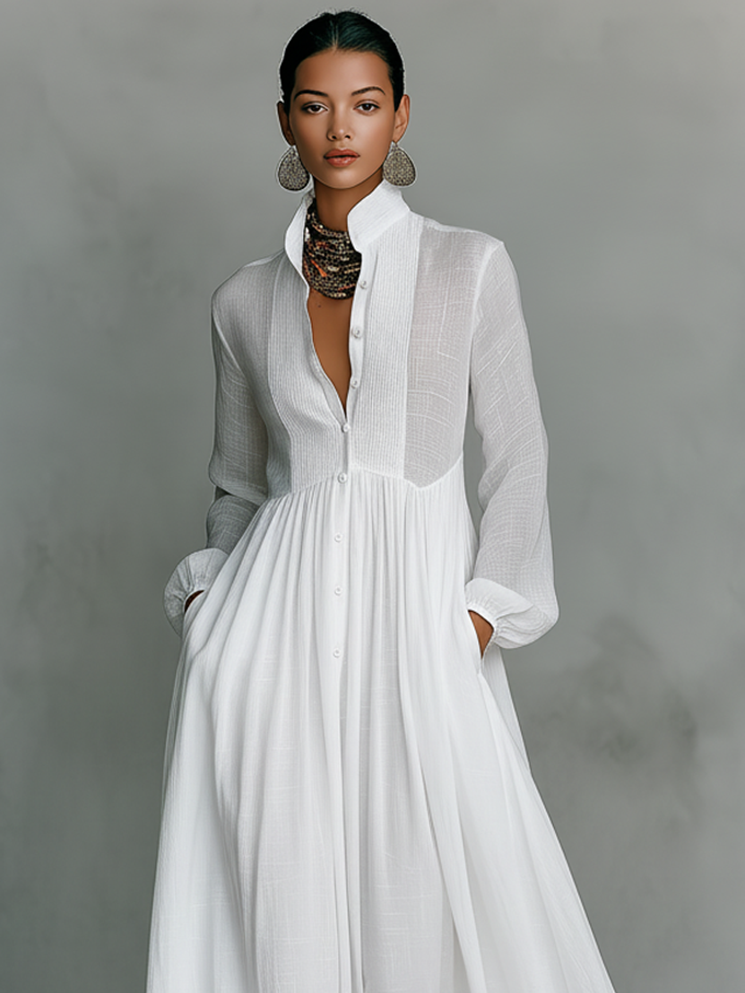 Elena | Vestido maxi minimalista