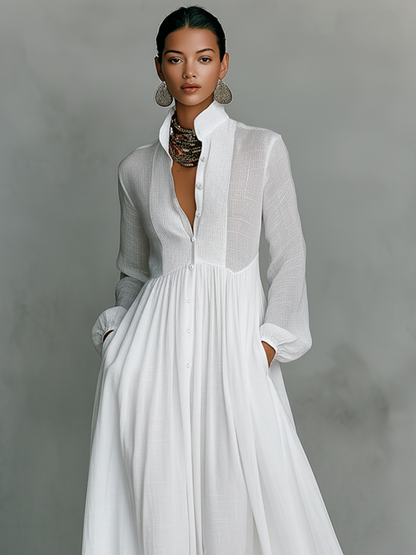 Elena | Vestido maxi minimalista