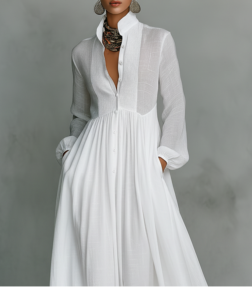 Estela | Vestido maxi minimalista