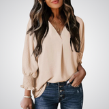 Clara | Blusa túnica clásica con escote en V