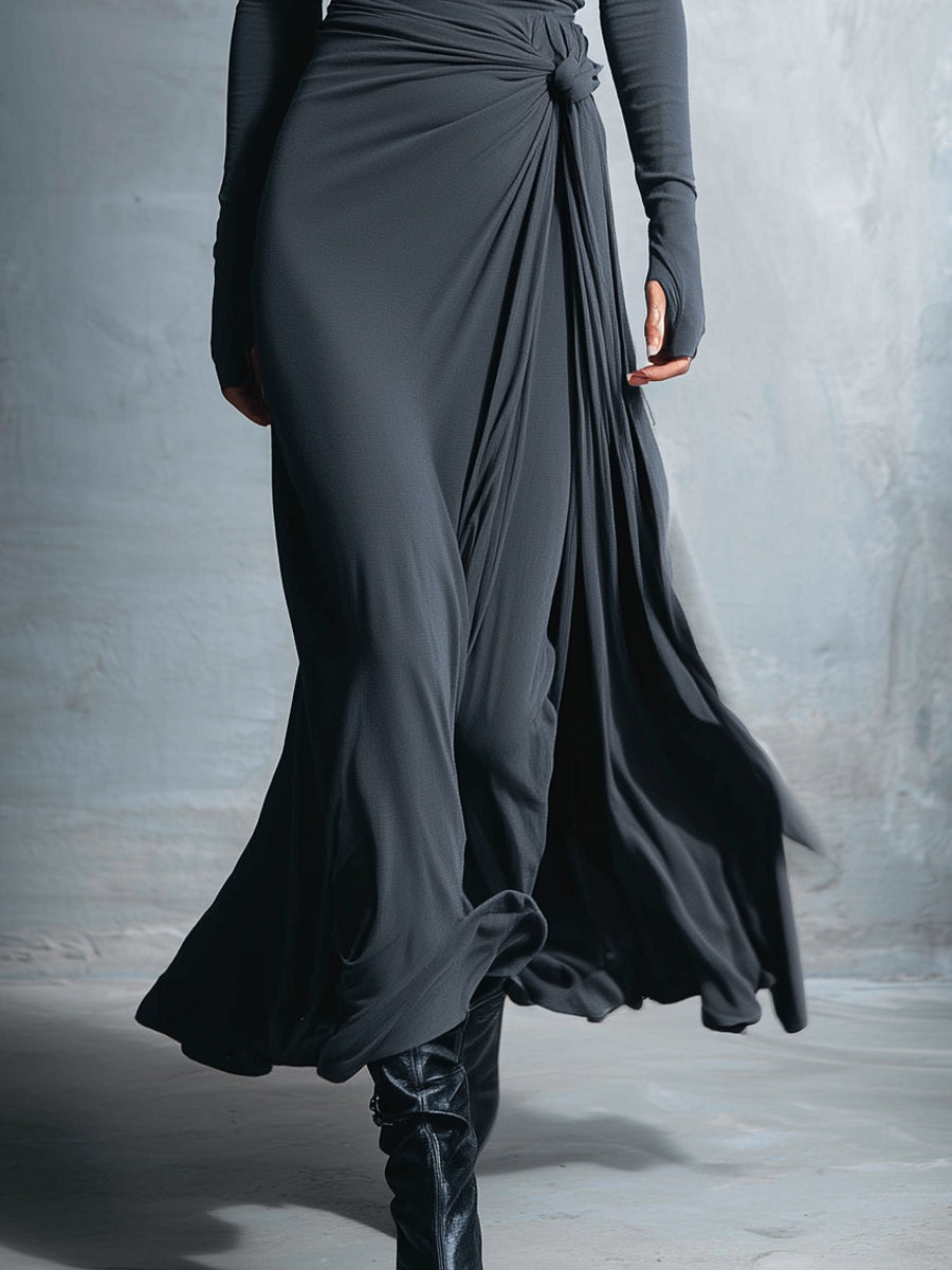 Mia ❘ Vestido maxi con nudo lateral