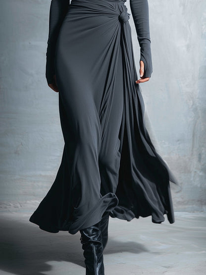 Mia ❘ Vestido maxi con nudo lateral