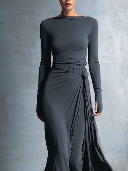 Belen | Vestido Maxi con Lazo Lateral