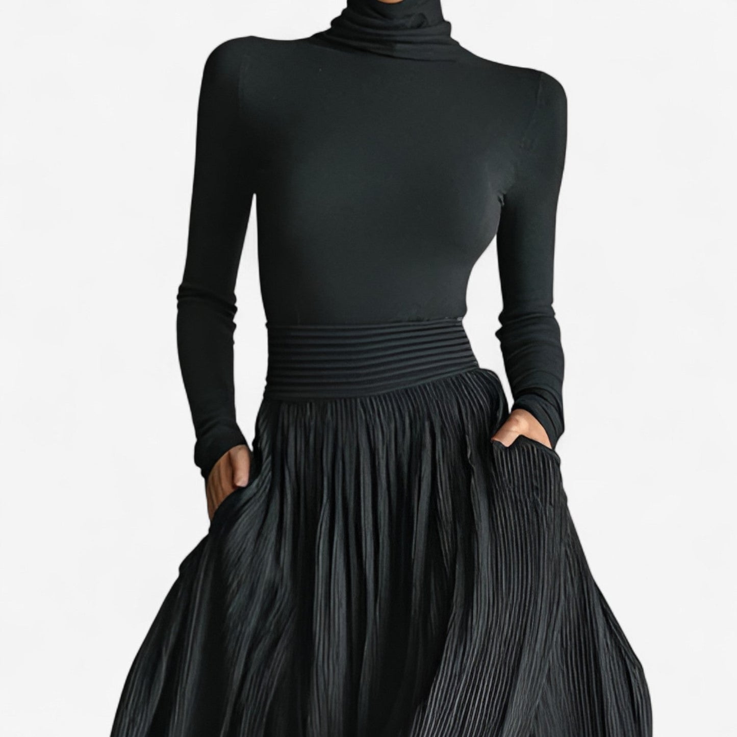 Pilar | Vestido maxi de cintura alta