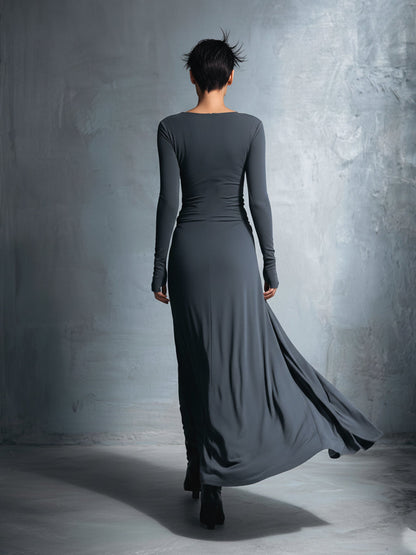 Mia ❘ Vestido maxi con nudo lateral