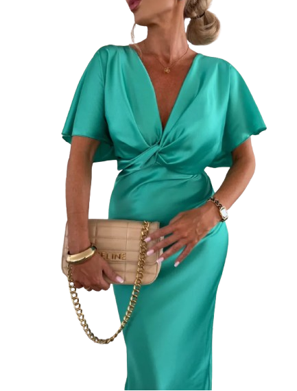 Mercedes | Vestido con nudo cruzado