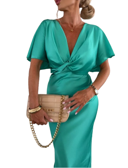 Mercedes | Vestido con nudo cruzado