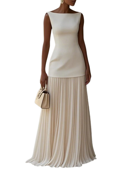 Cristina | Vestido largo plisado de diseño