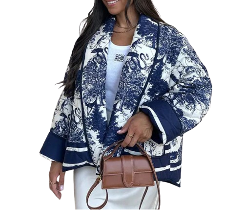 Carla | Chaqueta acolchada estampada