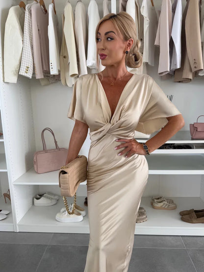 Mercedes | Vestido con nudo cruzado