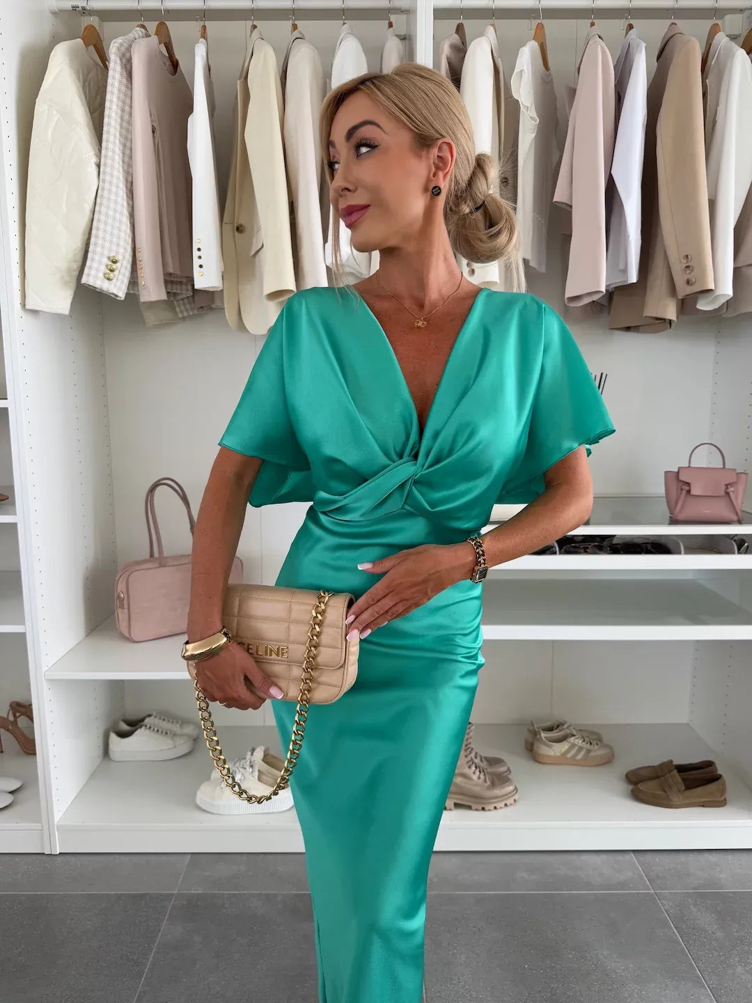 Mercedes | Vestido con nudo cruzado