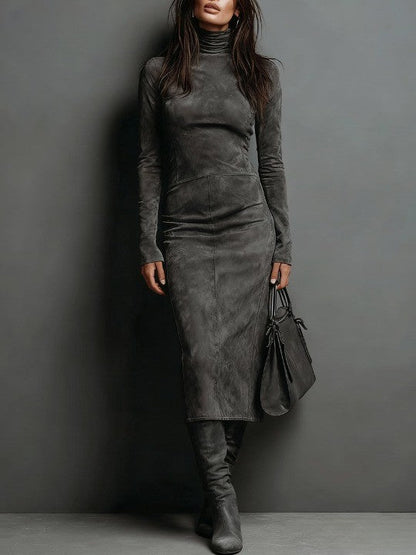 Sabela | Vestido midi largo marrón