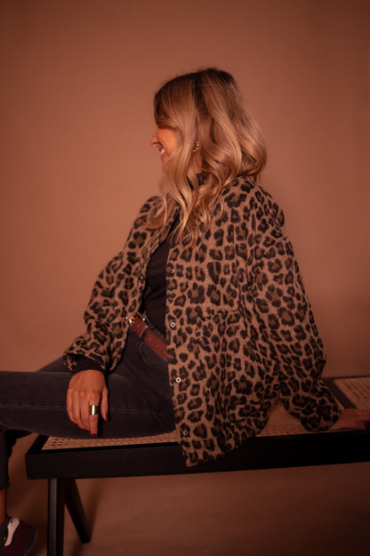 Marta | Chaqueta Corta con Estampado de Leopardo