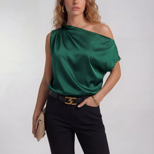Adriana | Blusa casual elegante de un solo hombro
