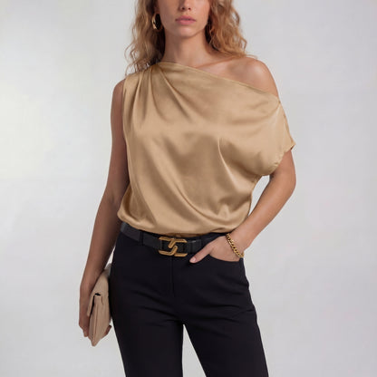 Adriana | Blusa casual elegante de un solo hombro