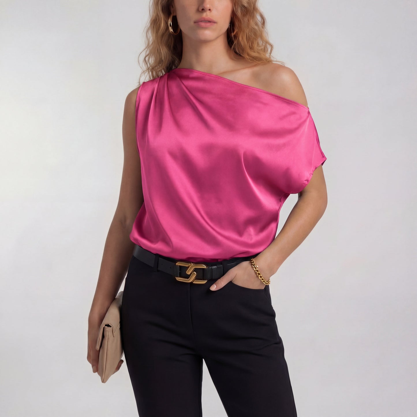 Adriana | Blusa casual elegante de un solo hombro
