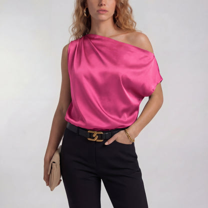 Adriana | Blusa casual elegante de un solo hombro