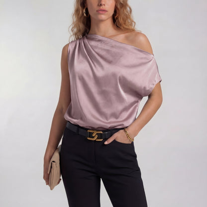 Adriana | Blusa casual elegante de un solo hombro